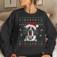 Saint Bernard Christmas Ugly Sweater Dog Lover Women Sweatshirt Gifts for Her