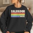 Salvador Brazil Rainbow Gay Pride Merch Retro 70S 80S Queer Women Sweatshirt Gifts for Her