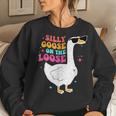 Silly Goose On The Loose Retro Vintage Groovy Women Sweatshirt Gifts for Her