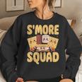 Smore Squad Groovy S'more Chocolate Marshmallow Camping Team Women Sweatshirt Gifts for Her