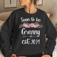 Soon To Be Granny Est 2024 Cute Flower New Mom Baby Reveal Women Sweatshirt Gifts for Her