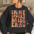 In My Spooky Bride Era Groovy Halloween Wedding Bachelorette Women Sweatshirt Gifts for Her