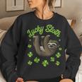 St Patricks Day Lucky Sloth Boys Girls Men Women Women Crewneck Graphic Sweatshirt Gifts for Her