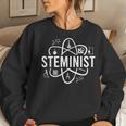 Steminist Equality Female Nerdy Student Teacher Science Geek Women Sweatshirt Gifts for Her