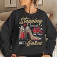 Stepping Into My 65Th Birthday Like A Queen High Heel Women Sweatshirt Gifts for Her