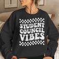 Student Council Vibes Retro Groovy School Student Council Women Sweatshirt Gifts for Her
