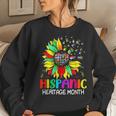 Sunflower Latin Countries Flags Hispanic Heritage Month Women Sweatshirt Gifts for Her