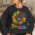 Sunflower Latino Hispanic Heritage Month Roots And Flags Women Sweatshirt Gifts for Her