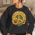 Sunflower Peace Sign Women Sweatshirt Gifts for Her