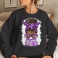 Support Squad Afro Messy Bun Leopard Lupus Awareness Women Sweatshirt Gifts for Her
