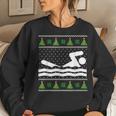 Swimming Ugly Christmas Sweater Women Sweatshirt Gifts for Her