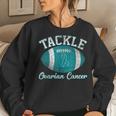 Tackle Ovarian Cancer Awareness Football Lovers Women Sweatshirt Gifts for Her