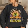 I Teach The Cutest Kindergarten Pumpkins Halloween Teacher Halloween For Teacher Women Sweatshirt Gifts for Her