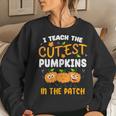 Teacher Halloween Pre-K Teacher Kindergarten Cutest Pumpkins Women Sweatshirt Gifts for Her