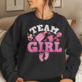 Team Girl Funny Gender Reveal Party Idea For Dad Mom Family Women Crewneck Graphic Sweatshirt Gifts for Her