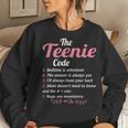 Teenie Grandma Gift Thenie Code Women Crewneck Graphic Sweatshirt Gifts for Her