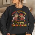 Thankful Grateful Blessed Thanksgiving Turkey Girls Women Sweatshirt Gifts for Her