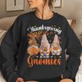 Thanksgiving With My Gnomies Fall Autumn Vibes Gnome Pumpkin Women Sweatshirt Gifts for Her