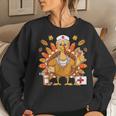 Thanksgiving Turkey Nurse Holiday Nursing Scrub Tops Women Women Sweatshirt Gifts for Her