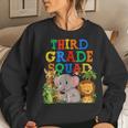 Third Grade Squad Animals Jungle Zoo Safari Women Sweatshirt Gifts for Her