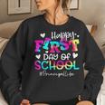 Tie Dye Principal Happy First Day Of School Teacher Women Sweatshirt Gifts for Her