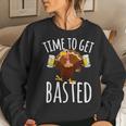 Time To Get Basted Beer Thanksgiving Turkey Women Sweatshirt Gifts for Her