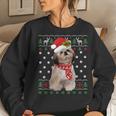 Ugly Sweater Christmas Shih Tzu Dog Puppy Xmas Pajama Women Sweatshirt Gifts for Her