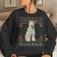 Ugly Xmas Sweater Style Santa Labradoodle Dog Christmas Women Sweatshirt Gifts for Her