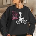 Never Underestimate A Girl With A Bike Girl Women Sweatshirt Gifts for Her