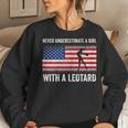 Never Underestimate A Girl With A Leotard Gymnast Women Sweatshirt Gifts for Her