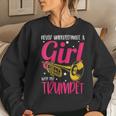 Never Underestimate A Girl With Her Trumpet Marching Band Women Sweatshirt Gifts for Her