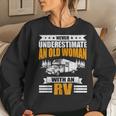 Never Underestimate An Old Woman With An Rv Camping Women Sweatshirt Gifts for Her