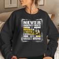 Never Underestimate Woman Courage And Her Basset Hound Women Sweatshirt Gifts for Her