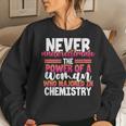 Never Underestimate A Woman Who Majored In Chemistry Women Sweatshirt Gifts for Her