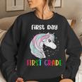 Unicorn First Day Of First Grade 1St Day Of School Girls Women Sweatshirt Gifts for Her