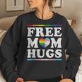 Vintage Free Mom Hugs Rainbow Heart Lgbt Pride Month Women Sweatshirt Gifts for Her