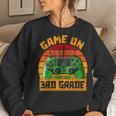 Vintage Game On 3Rd Grade First Day Gamer Boy Back To School Women Sweatshirt Gifts for Her