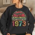 Vintage October 1973 50 Years Old 50Th Birthday Women Sweatshirt Gifts for Her