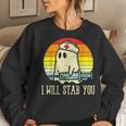 Vintage Retro I Will Stab You Ghost Nurse Halloween Spooky Women Sweatshirt Gifts for Her