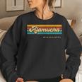 Vintage Sunset Stripes Alamucha Mississippi Women Sweatshirt Gifts for Her