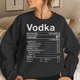 Vodka Nutrition Facts Thanksgiving Drinking Costume Women Sweatshirt Gifts for Her