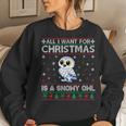 All I Want For Christmas Is A Snowy Owl Ugly Xmas Sweater Women Sweatshirt Gifts for Her