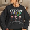 Were More Than Just Teacher Friends Flamingo Xmas Funny Women Crewneck Graphic Sweatshirt Gifts for Her