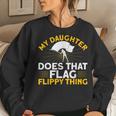 Winter Color Guard Mom Dad My Daughter Does That Flag Women Sweatshirt Gifts for Her