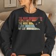 Womens The More People I Meet The More I Love My Cat Funny Cats Women Crewneck Graphic Sweatshirt Gifts for Her