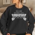 Worlds Best Godfather Uncle Family Distressed Women Sweatshirt Gifts for Her
