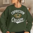 Capricorn Queen Zodiac Graphic Bday Christmas Mom Wife Women Sweatshirt Gifts for Her