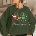 Christmas Spirits Glasses Of Wine Xmas Holidays Party Women Sweatshirt Gifts for Her