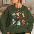 Dabbing Santa Elf Friends Christmas Boys Girls Xmas Dab Women Sweatshirt Gifts for Her