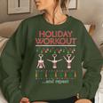 Holiday Workout Drink And Repeat Wine Lovers Christmas Women Sweatshirt Gifts for Her